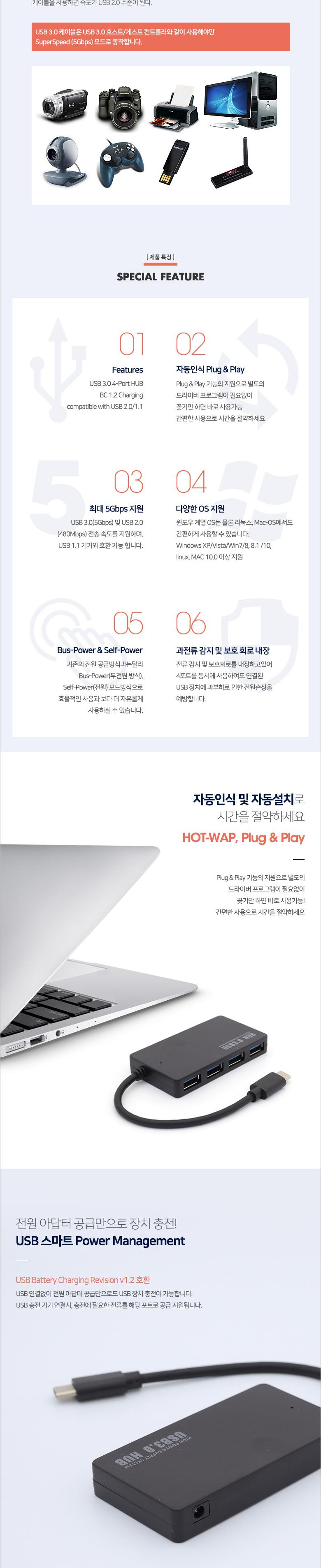 Coms USB 3.1(Type C) 허브 4Port/OTG허브/USB허브케이블/UBS허브/USB허브/OTG젠더/OTGUSB/OTG케이블/OTG리