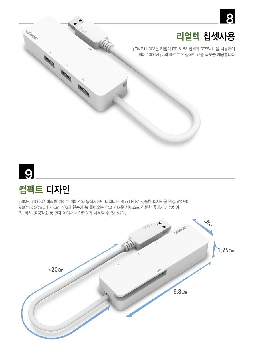 IPTIME U1003 USB 기가랜카드 + USB 3.0 허브 USB 기가랜카드 + USB 3.0 허브 USB허브 무전원허브 케이블일체형허브 일체형허브 휴대용허브 휴대용USB허브 일체형USB허브 USB휴대용허브 USB일체형허브 일체형휴대용허브