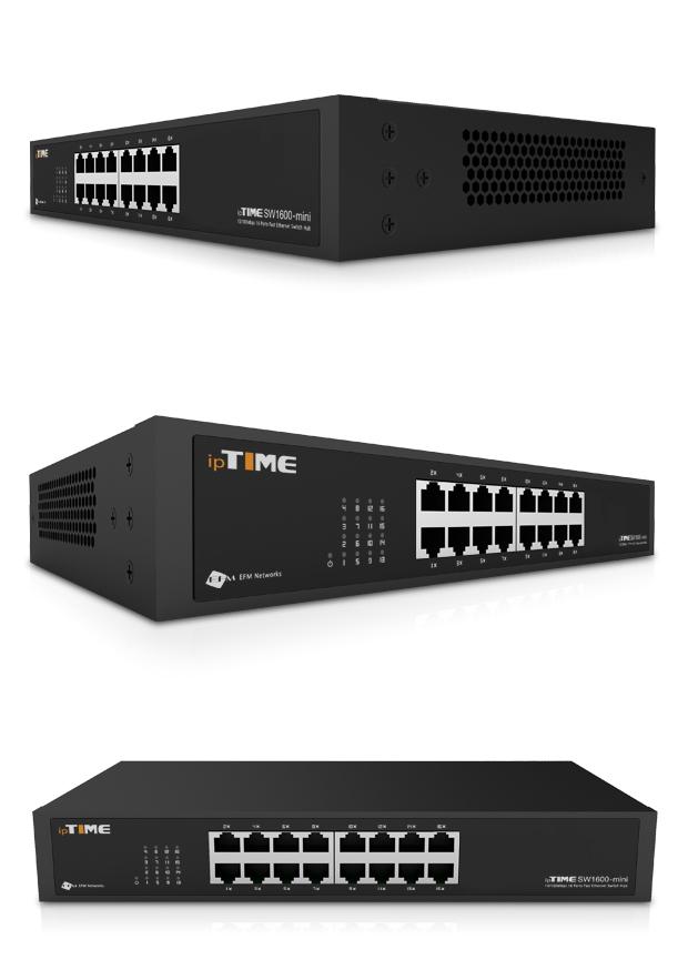 IPTIME SW1600-MINI - 10 100M 허브. 16포트/스위칭허브/허브/16포트허브/16포트스위칭허브/저소음허브/저