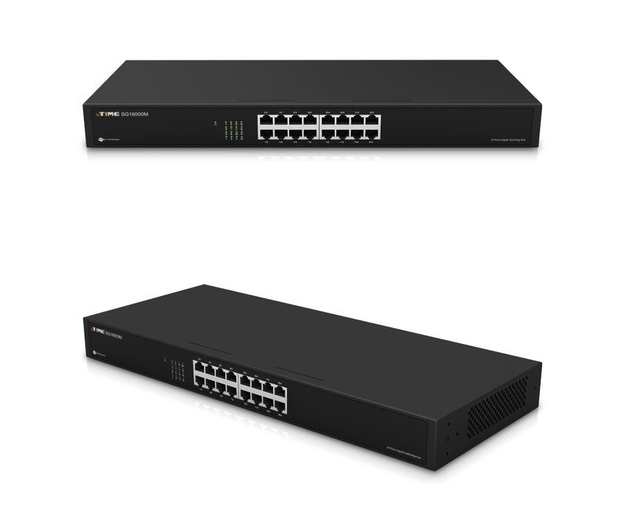 IPTIME SG16000M 16포트 기가허브 허브 네트워크허브 네트워크확장 PC허브 컴퓨터허브 전달허브 노트북허브 연결허브 저장허브 다용도허브