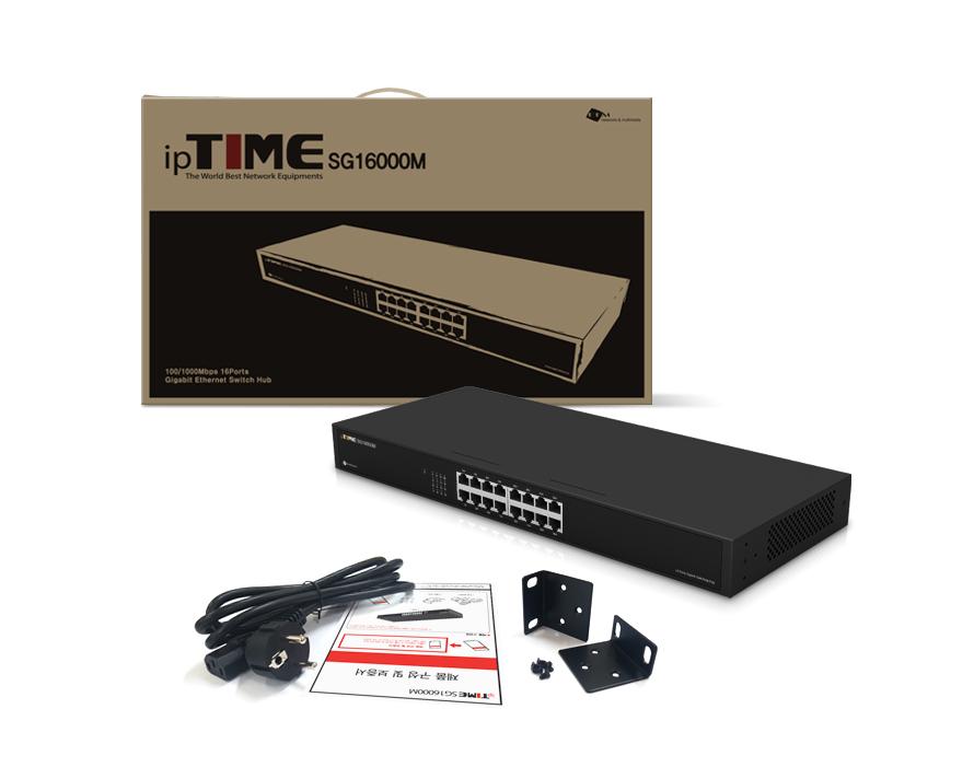 IPTIME SG16000M 16포트 기가허브 허브 네트워크허브 네트워크확장 PC허브 컴퓨터허브 전달허브 노트북허브 연결허브 저장허브 다용도허브