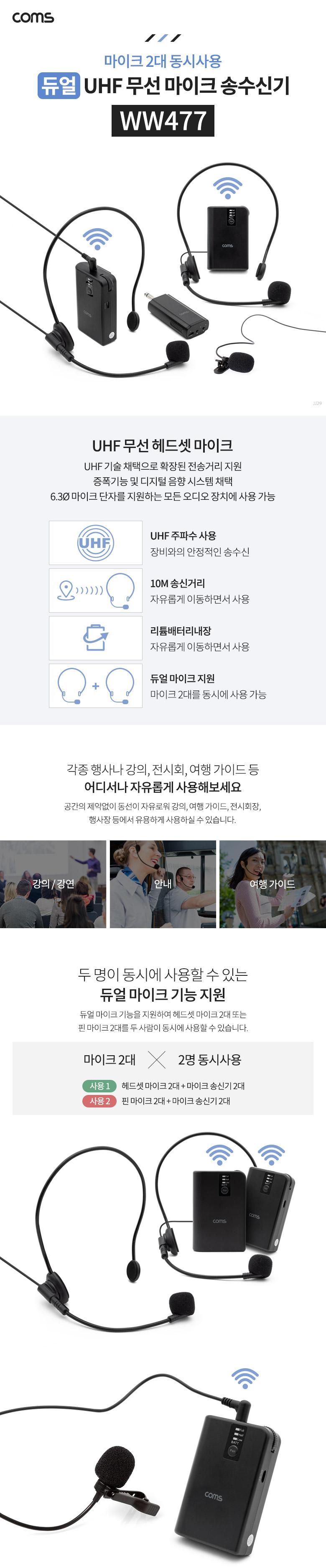 Coms 듀얼 무선 헤드셋 마이크/헤드셋/무선헤드셋/선없는헤드셋/PC헤드셋/컴퓨터헤드셋/마이크헤드셋/무선