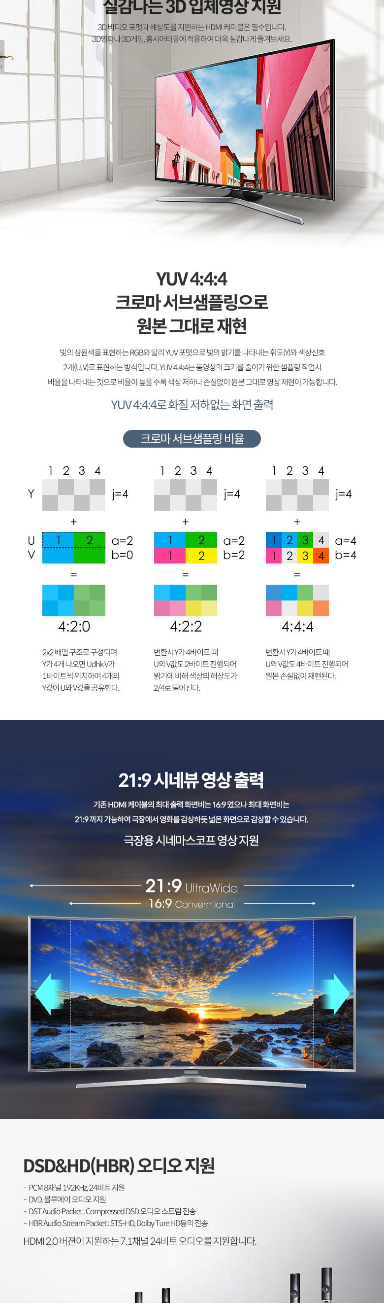 Coms HDMI 케이블(V2.1 8K) 3M/케이블/HDMI케이블/케이블HDMI/HDMI/HDMI선/HDMI잭/연결케이블/연결선/연결