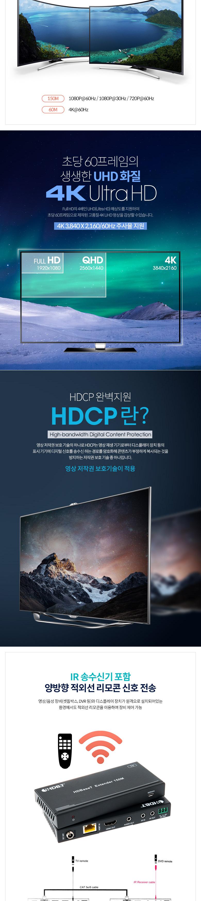 Coms HDMI 리피터(RJ45) 송수신기 세트 150M/네트워크장비/네트워크공구/리피터/리피터장비/HDMI리피터/HDM