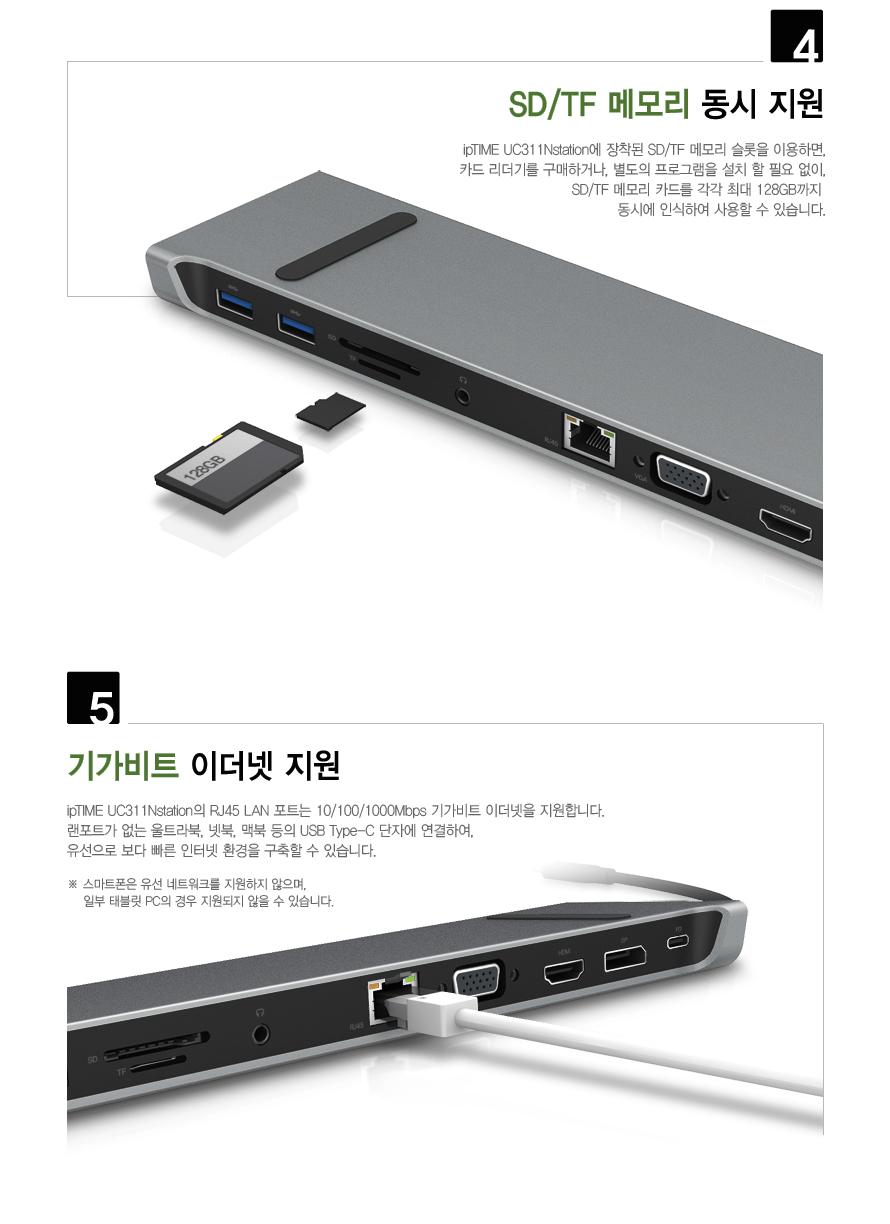 IPTIME UC311NStation USB3.0멀티포트 도킹거치대 도킹스테이션 C타입도킹 C타입도킹스테이션 노트북허브 허브도킹스테이션 노트북허브도킹 C타입충전포트 C타입충전도킹 C타입충전도킹스테이션