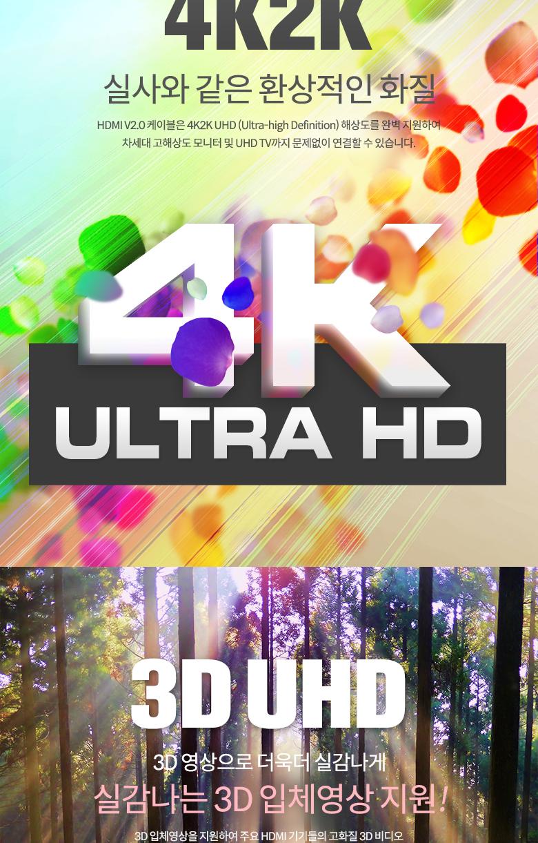 Coms HDMI to HDMI 케이블 1m V2.0 4K2K/HDMI케이블/케이블/연결케이블/3D영상케이블/UHD영상케이블/HDMI연
