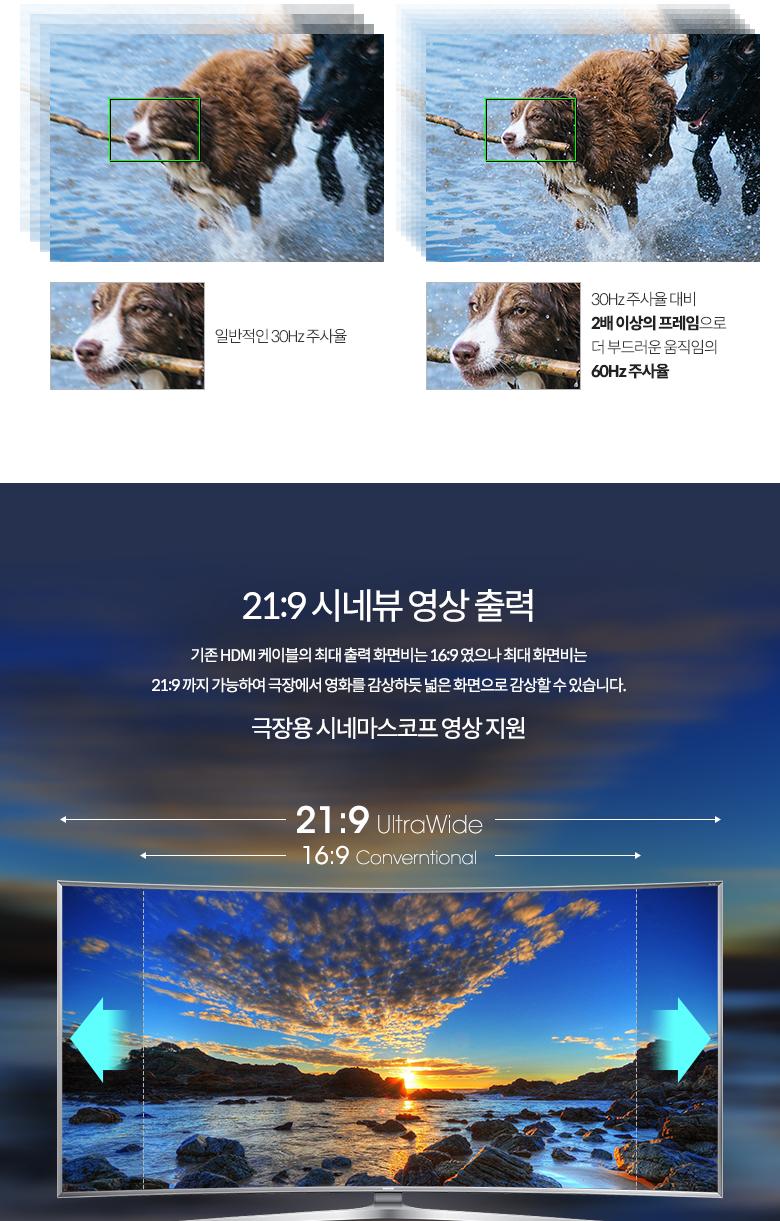 Coms HDMI to HDMI 케이블 1m V2.0 4K2K/HDMI케이블/케이블/연결케이블/3D영상케이블/UHD영상케이블/HDMI연