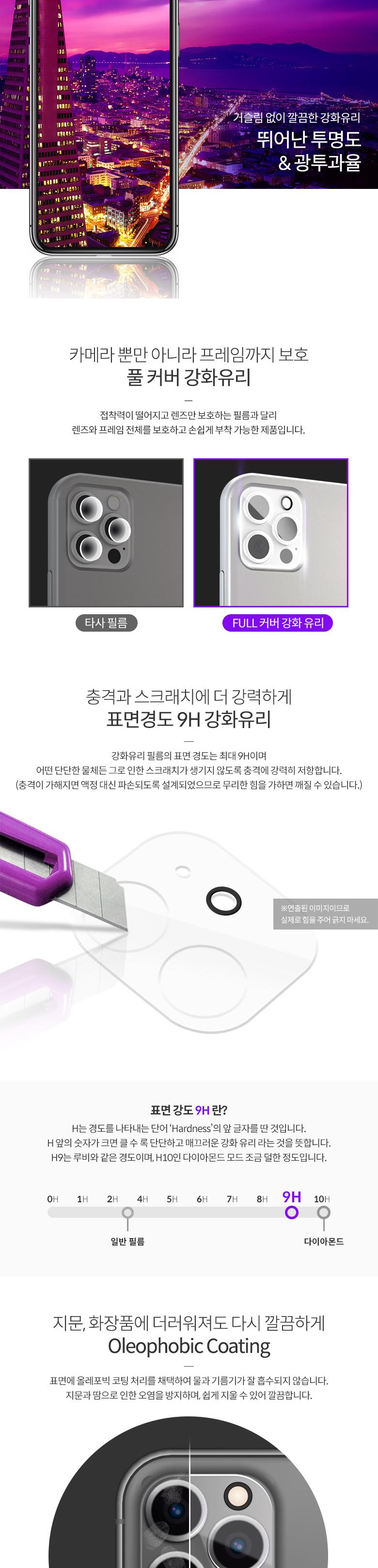 Coms 스마트폰 후면 렌즈 커버 iOS Phone 12 Pro Max/강화유리후면렌즈커버/카메라보호필름/강화유리폰카메