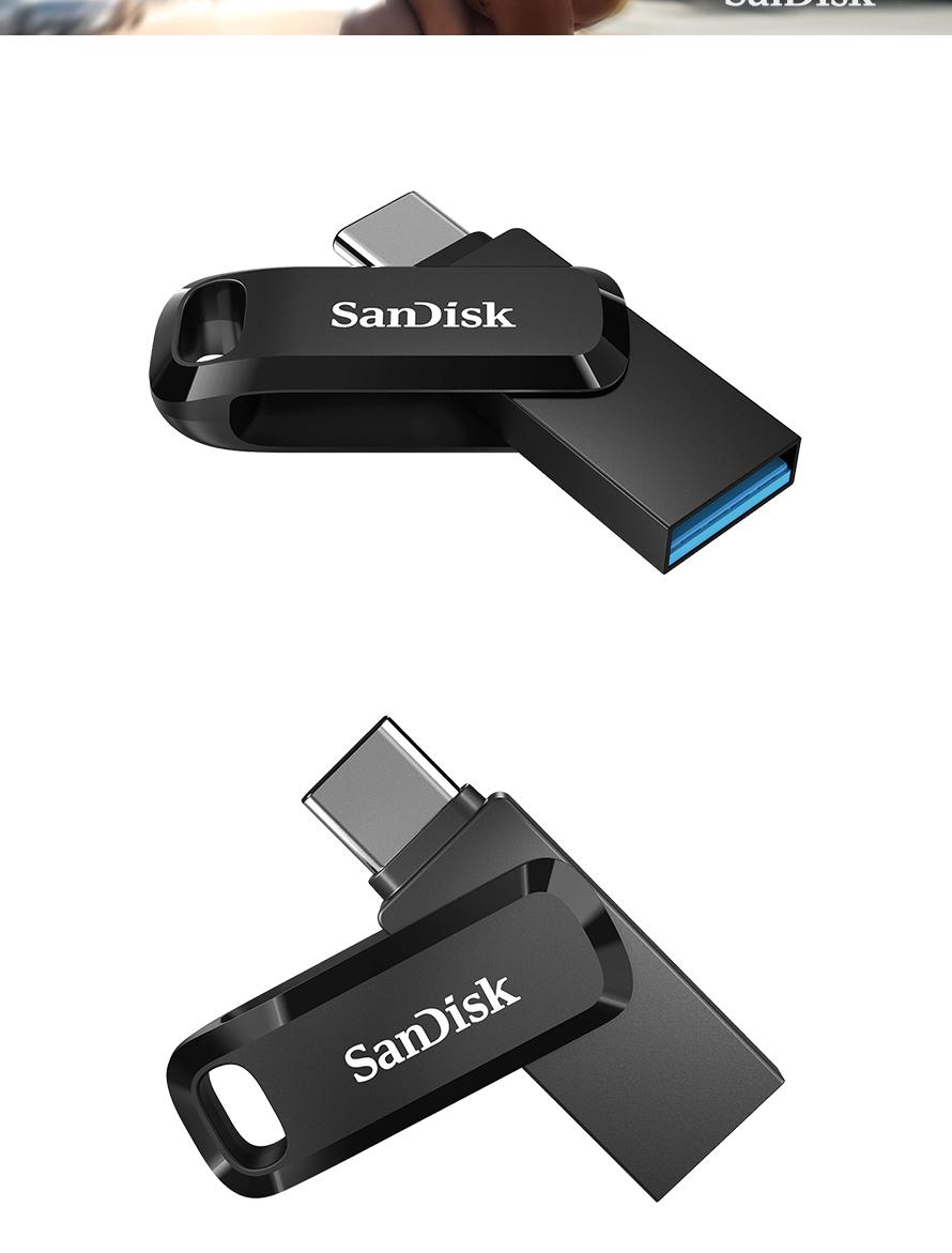 SanDisk USB 메모리 256G. SANDISK SDDDC3-256G. USB Type-C. Ultra Dual Drive Go. USB 3.1. OTG/USB메모