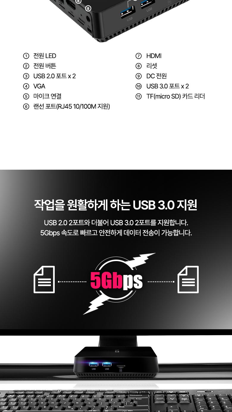 (가격인하) Coms 초소형 미니 PC. 소형 컴퓨터. 무소음. HDMI VGA. 5G 2.4G WiFi. 무선 블루투스 4.0. 외부