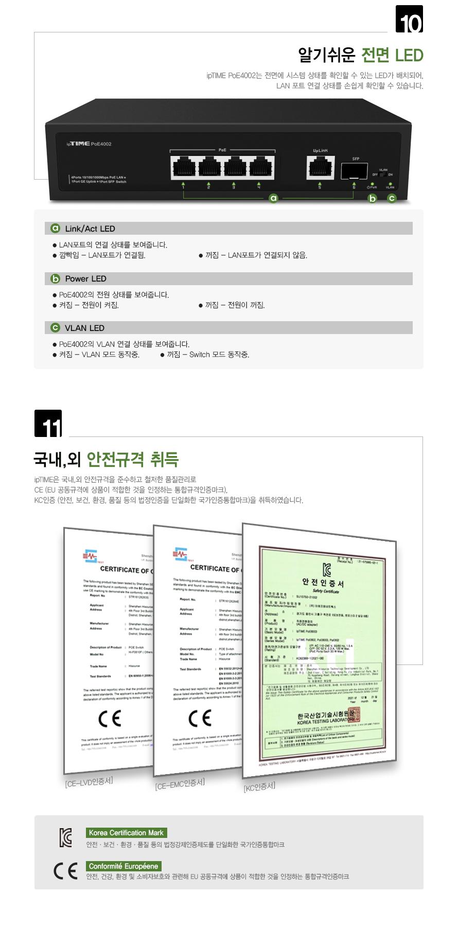 IPTIME POE4002 4포트 기가 SFP포트 4포트허브 POE허브 기가비트허브 포트허브 스위칭허브 스위칭 허브 컴퓨터허브 네트워크허브 네트워크장비