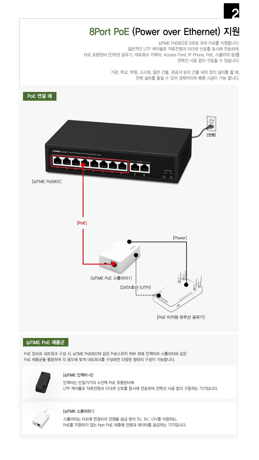 IPTIME POE802 8포트 8포트허브 8포트스위칭허브 8포트연결허브 포트허브 스위칭허브 스위칭 허브 컴퓨터허브 네트워크허브 네트워크장비