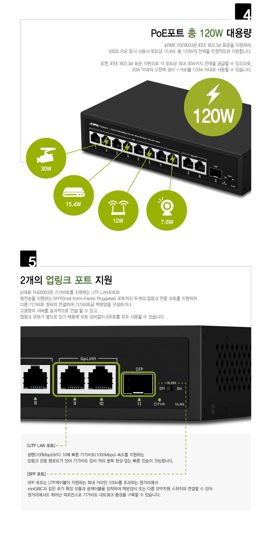 IPTIME POE8003 8포트 기가 SFP포트 8포트허브 POE허브 기가비트허브 포트허브 스위칭허브 스위칭 허브 컴퓨터허브 네트워크허브 네트워크장비