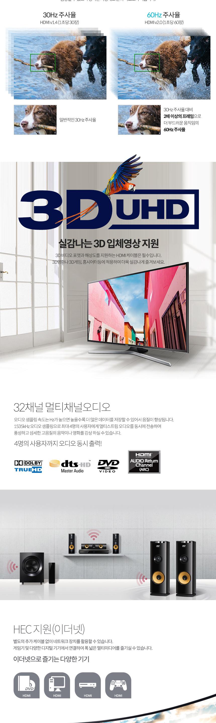 Coms HDMI 케이블(V2.0 고급형 Red Metal) 4K2K 60Hz 15M/HDMI케이블/HDMI연결선/HDMI연결잭/HDMI잭/HDMI선