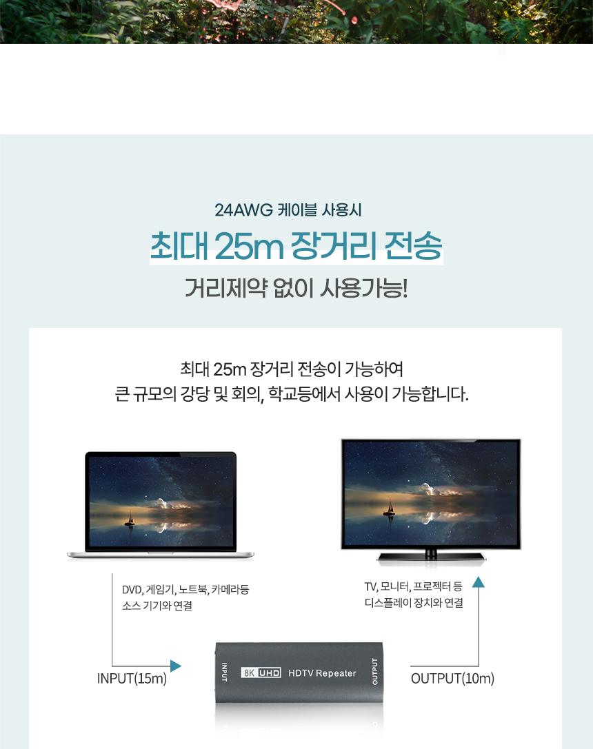 Coms HDMI 2.0 젠더형 리피터 8K4K 60Hz 최대 25M/HDMI젠더형리피터/젠더형HDMI리피터/젠더형리피터/젠더리