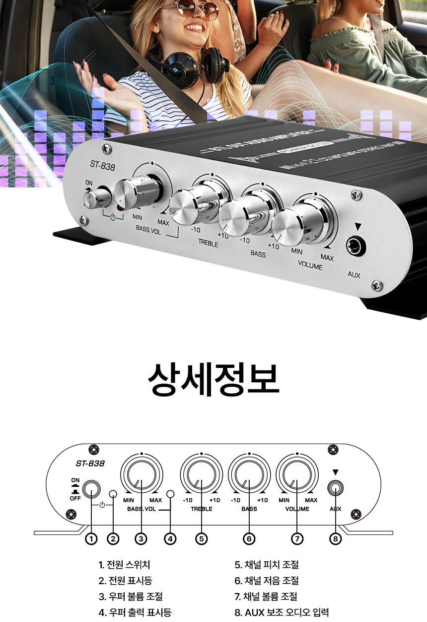 Coms Hi-Fi 2.1채널 오디오 앰프 우퍼 2.1CH 사운드 Amplifier 20Wx2 40W서브/앰프/오디오앰프/스피커앰프/