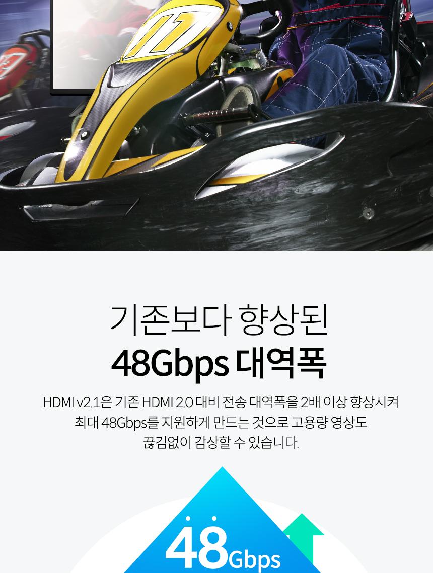 Coms HDMI V2.1 연장 케이블 8K 60Hz UHD 2m/HDMI케이블/영상케이블/연결케이블/모니터케이블/컴퓨터케이블