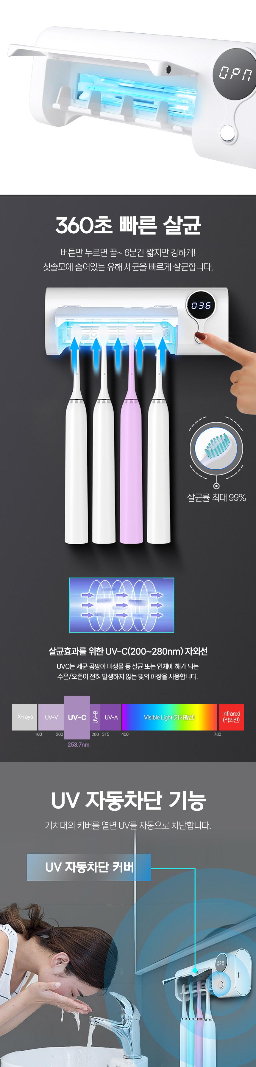 Coms UV 자외선 칫솔 살균기/칫솔관리기/칫솔관리/UV관리기/UV칫솔관리기/UV자외선관리기/UV자외선칫솔관리