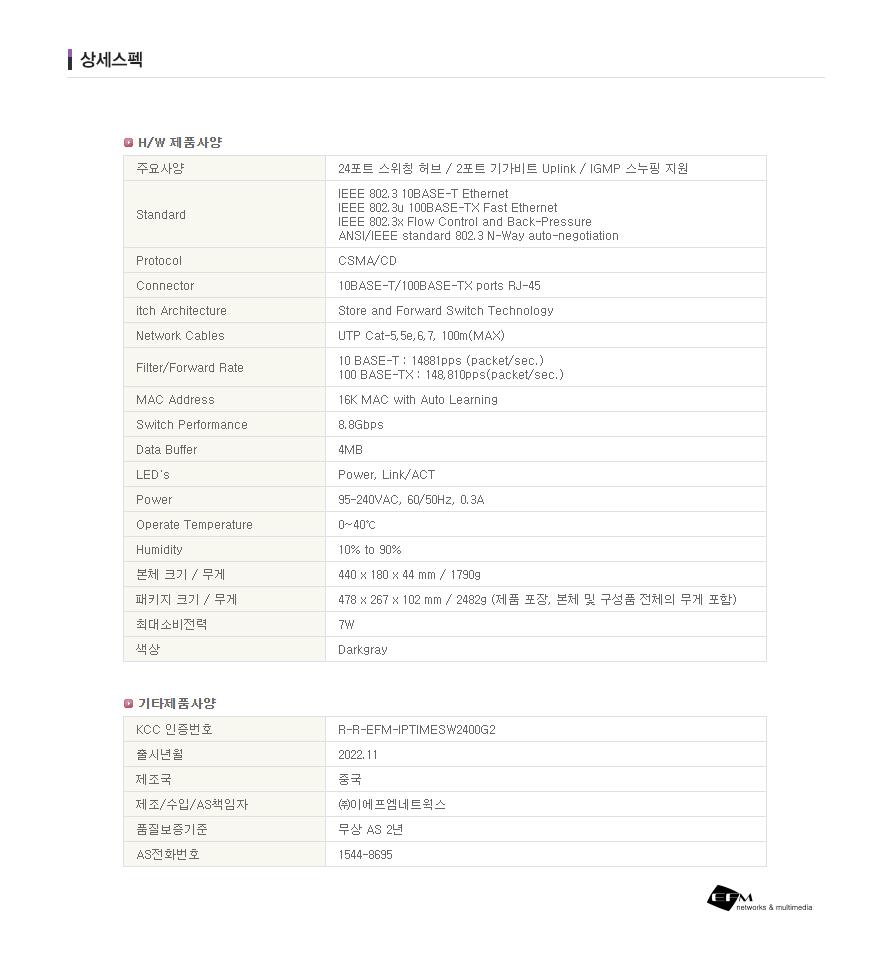 IPTIME SW2400G2 24포트 스위칭허브 기가 2P 포트허브 스위칭허브 24포트스위칭허브 기가스위칭허브 기가24포트스위칭허브 스위칭 허브 컴퓨터허브 네트워크허브 네트워크장비