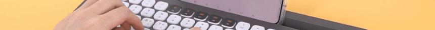 Coms 크래들 무선 블루투스 5.0 키보드 스마트폰 태블릿PC 거치 화이트/PC무선키보드/휴대용키보드/무선연