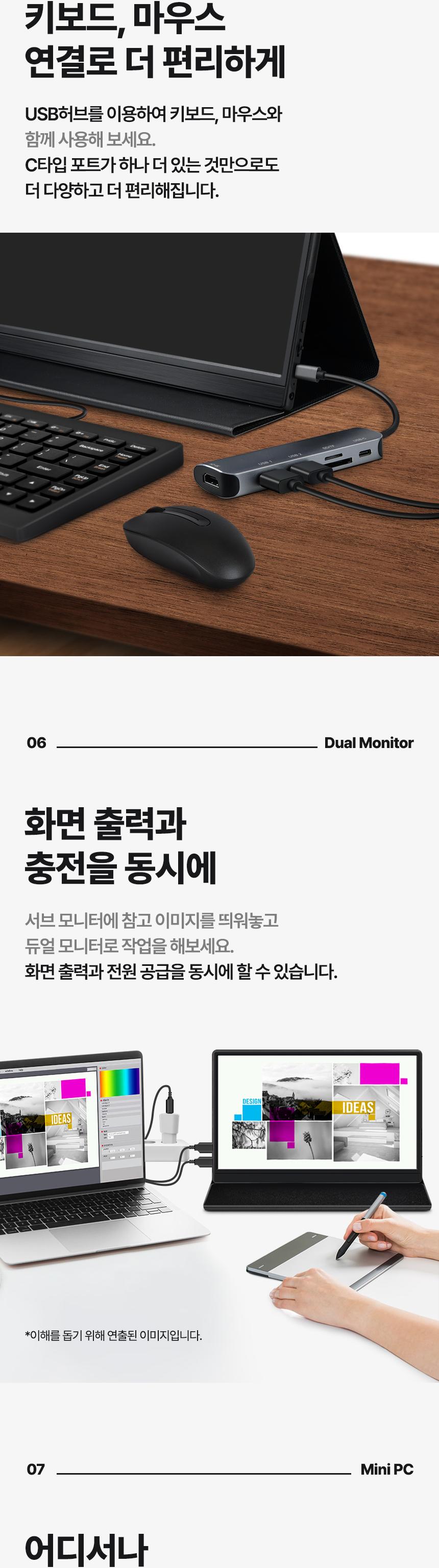 Coms 15.6형 C타입 포터블 모니터/모니터/C타입모니터/타입C모니터/포터블모니터/C타입포터블모니터/타입C