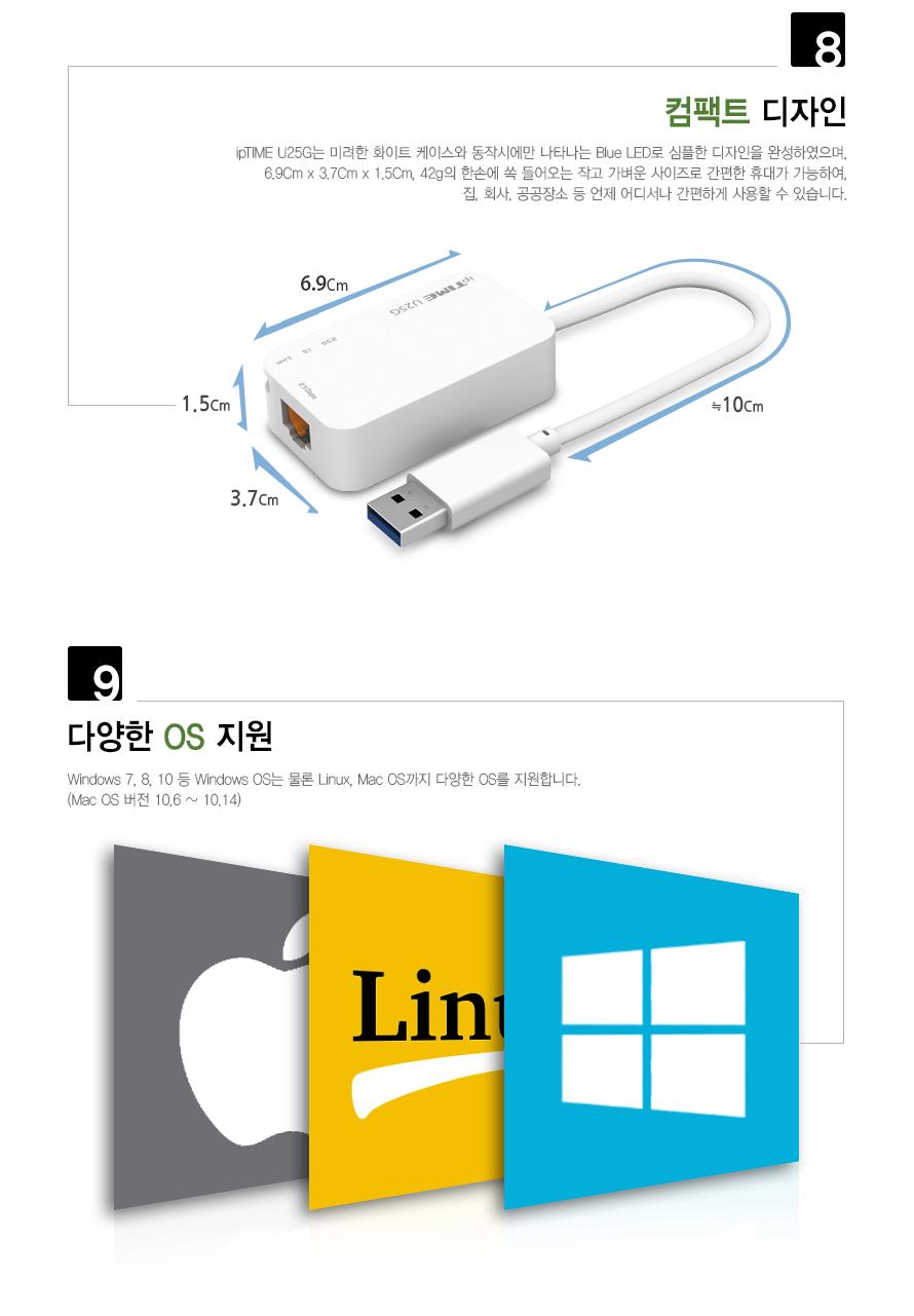 IPTIME U25G USB 유선랜카드 랜카드 유선랜카드 25G랜카드 LANCARD USB30랜카드 USB3025G랜카드 이더넷랜카드 노트북랜카드 데스크탑랜카드 컴퓨터랜카드 PC랜카드