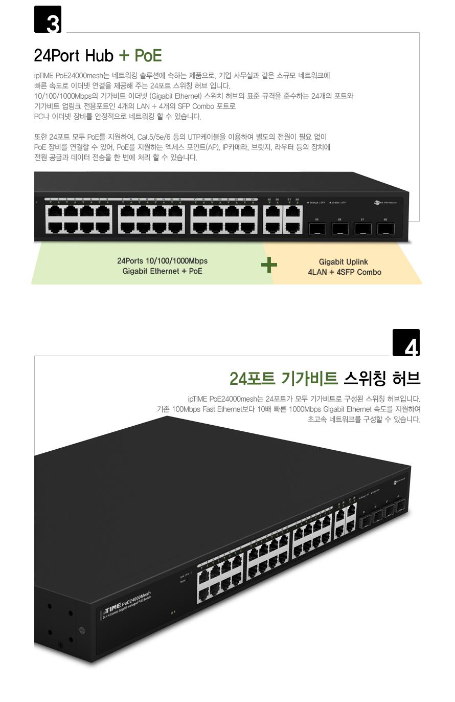 IPTIME PoE24000mesh 24포트 허브 멀티허브 스마트USB허브 USB24포트허브 USB충전포트 USB허브 24포트USB허브 USB충전허브 USB허브케이블 포트허브 24포트허브