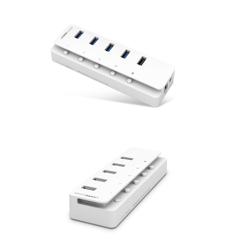 IPTIME UH505 USB3.0 허브 5포트 USB30허브 USB30유전원허브 유전원허브 멀티허브 스마트USB허브 USB충전포트 USB허브 USB충전허브 USB허브케이블 포트허브