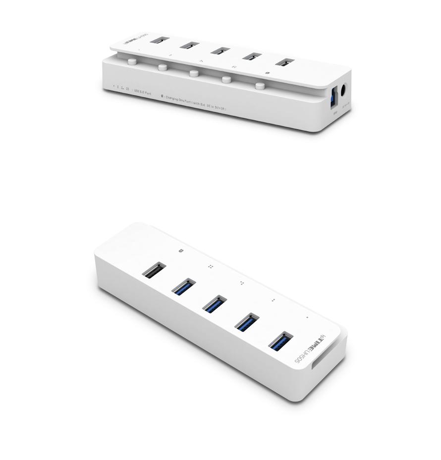 IPTIME UH505 USB3.0 허브 5포트 USB30허브 USB30유전원허브 유전원허브 멀티허브 스마트USB허브 USB충전포트 USB허브 USB충전허브 USB허브케이블 포트허브