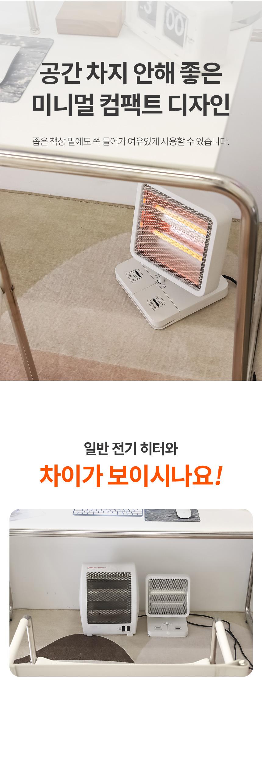 Coms EGH-QH300 일렉트로지 히터 미니 석영관 White/미니석영관히터/미니히터/발터치히터/미니발터치히터/