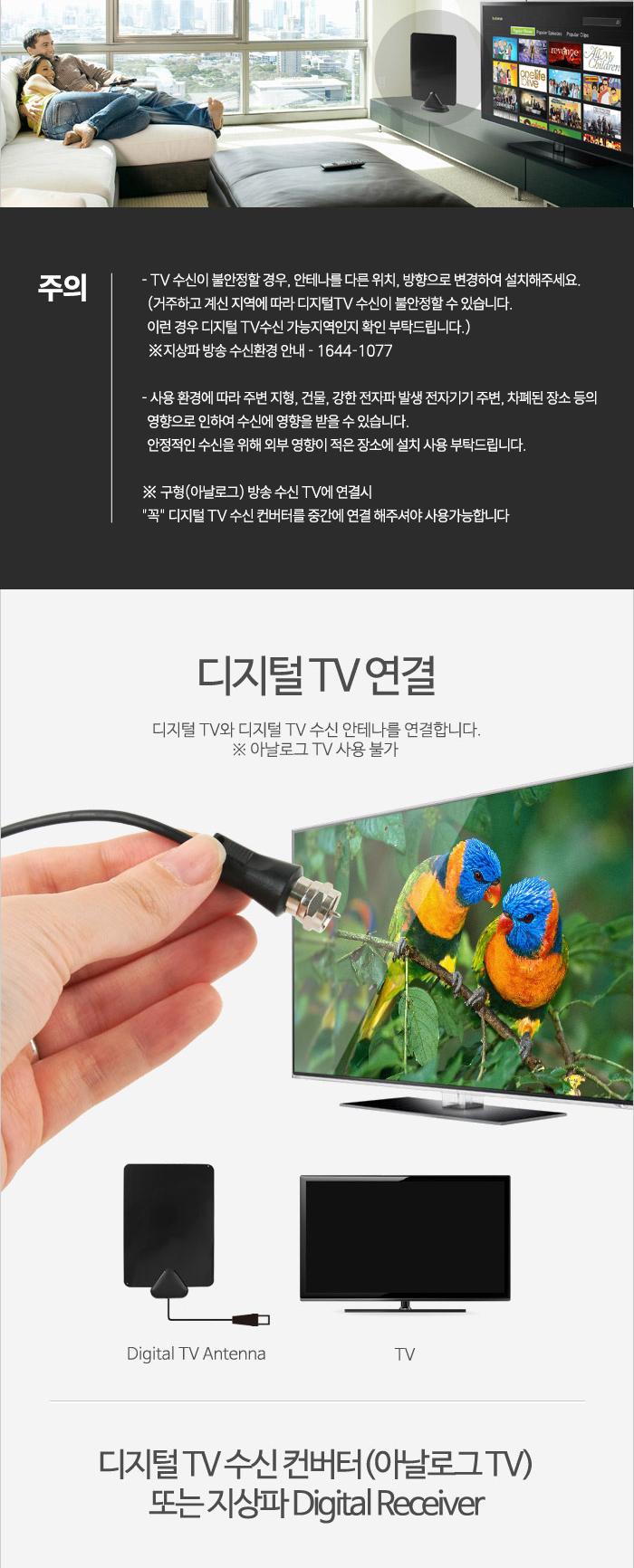 Coms 디지털 TV 실내용 안테나 수신기(GK357) 플랫타입/디지털안테나/HDTV안테나/실내안테나/안테나/TV안테