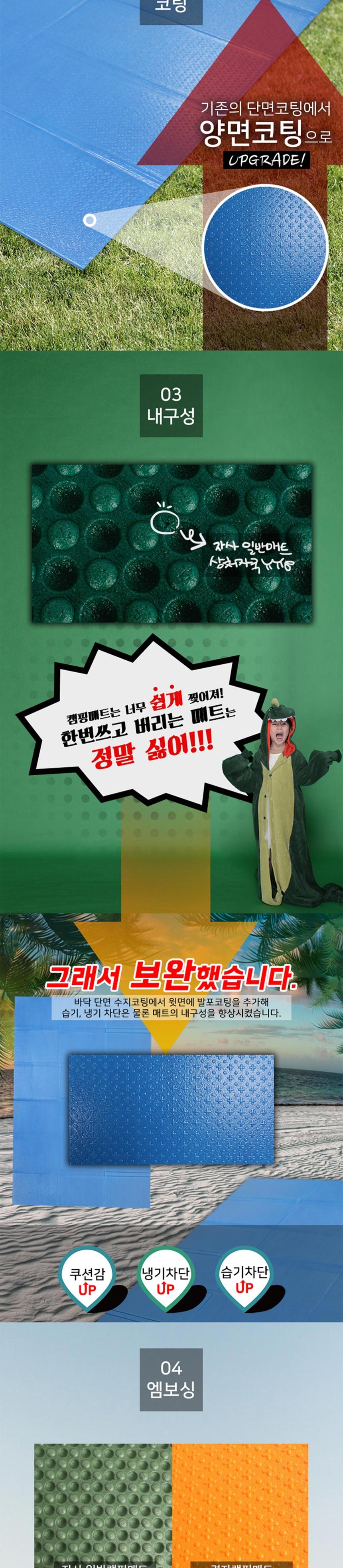 완전코팅필름 캠핑매트 블루 200x240 매트 코팅매트 캠핑매트 차박매트 등산매트 여행매트 레져용매트 간이매트 휴대용매트 휴대용쿠션메트 캠핑용품