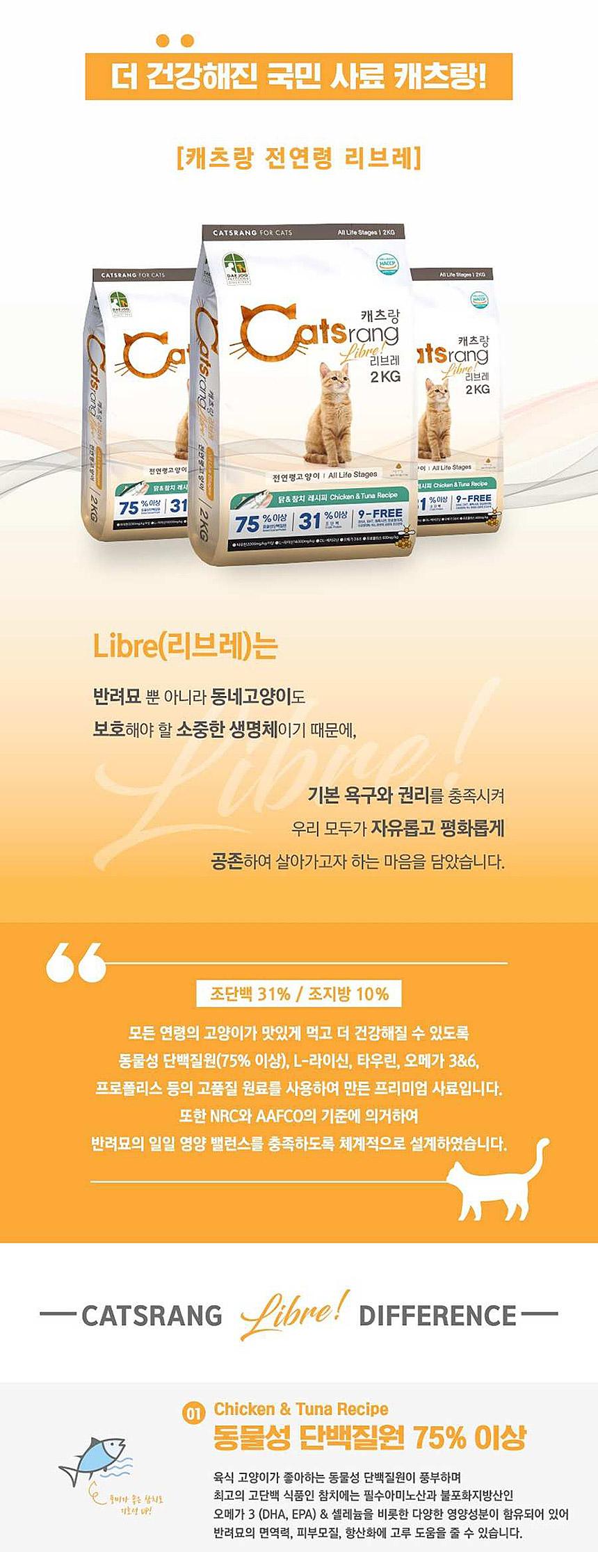 캣츠랑 전연령 리브레 2kg
