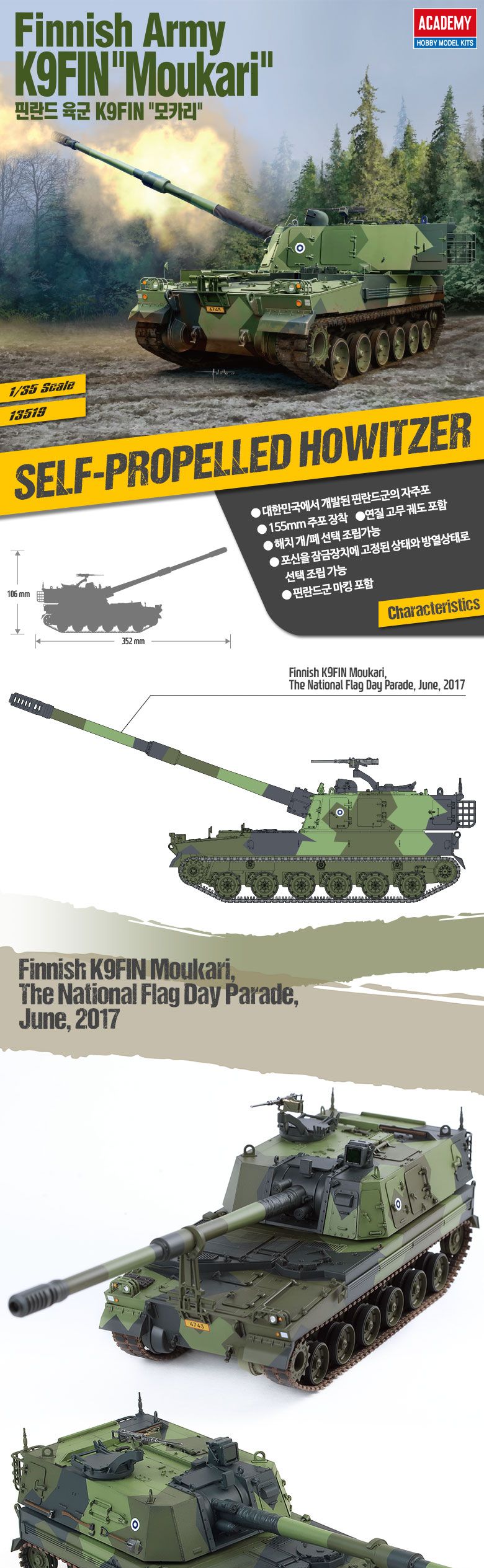 1of35 핀란드육군 K9FIN 모카리 피규어 인형 장난감 완구 진열용피규어 수집피규어 수집용피규어 어린이장난감 프라모델 모형 전시용피규어 미니어쳐