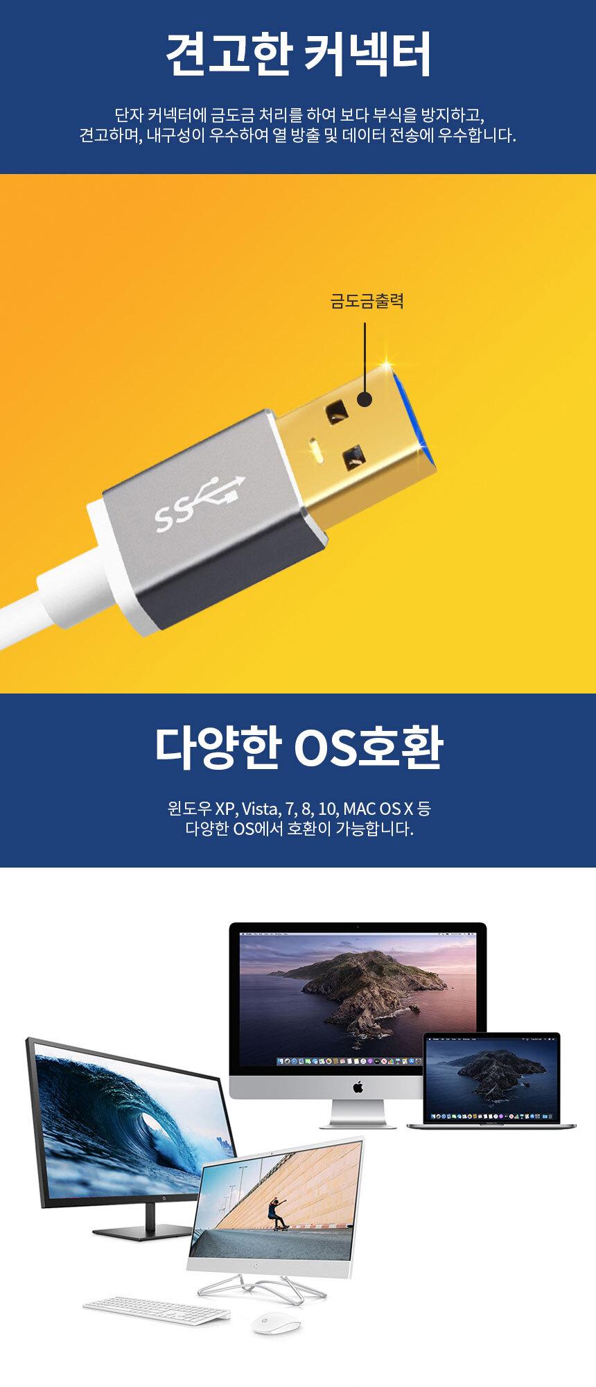 미니 USB3.0 허브 3포트 카드리더기 OTG 겸용 SD TF