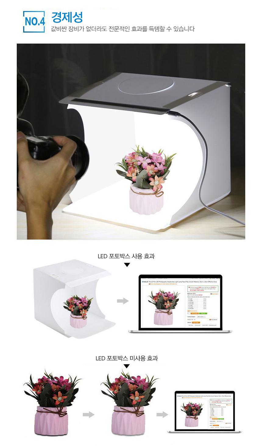 포토박스 셀프미니 스튜디오 사진관촬영 LED 제품30Cm/제품촬영박스/미니촬영세트/미니포토박스/방송장비/