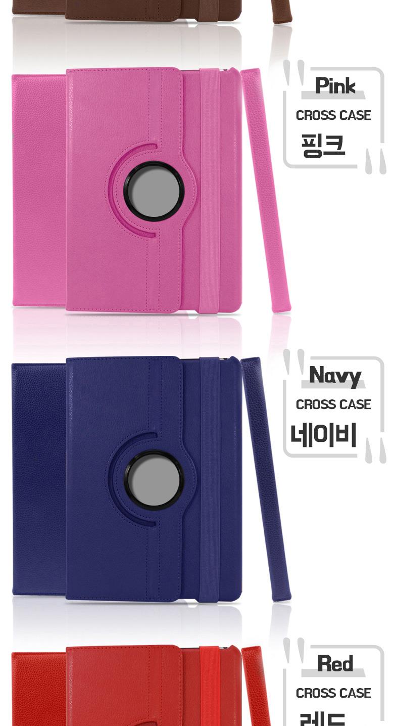 갤럭시탭S6 라이트 가죽케이스 C터치펜 펜케이스/360도회전/스탠딩/태블릿PC/거치대/태블릿케이스/PU/인조