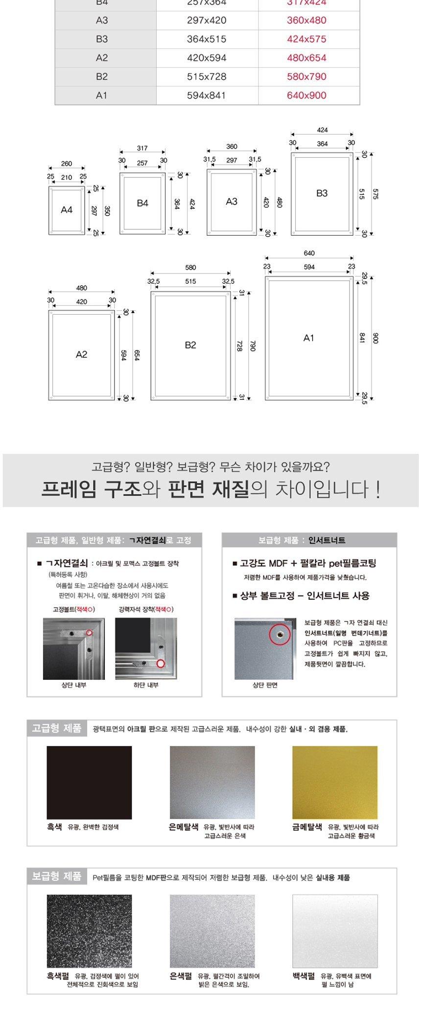 삼화 고급형 자석부착식 포스터스탠드 A3 MP-02BK 판촉 홍보 안내판 스탠드 포스터 메뉴판 안내 광고판 광고 간판 홍보물 문구