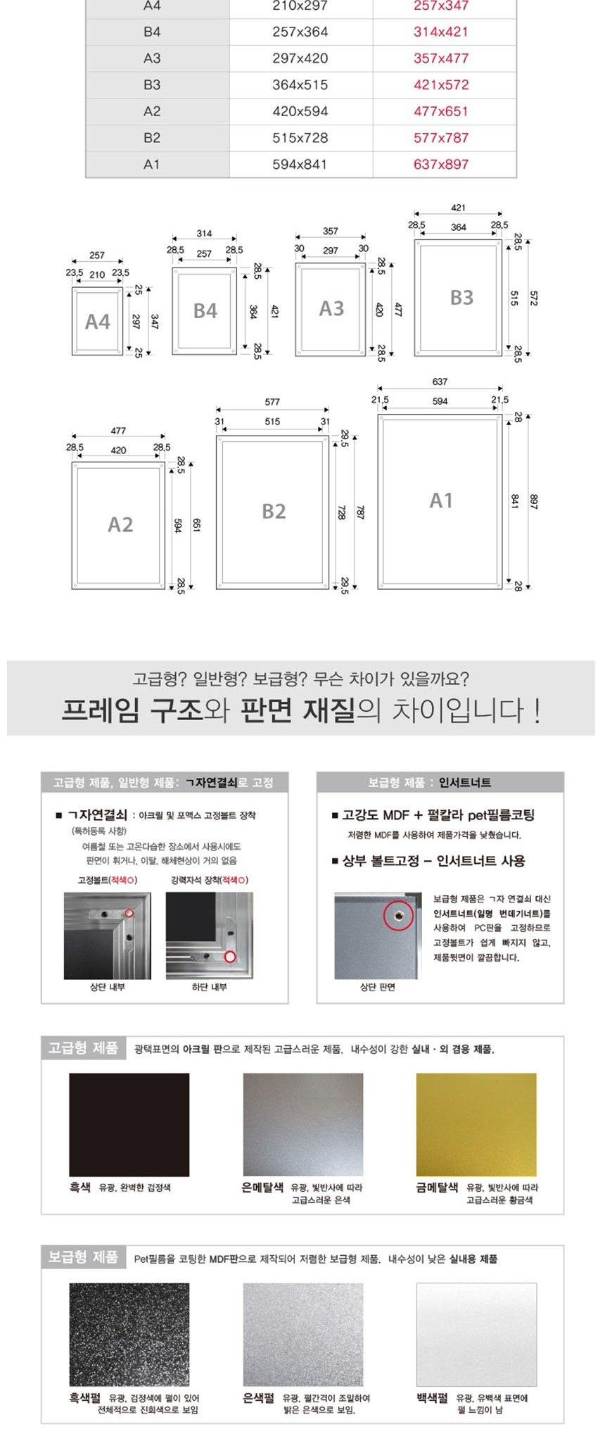 삼화 보급형 자석부착식 포스터스탠드 A1 WMMP-05BK 판촉 홍보 안내판 스탠드 포스터 메뉴판 안내 광고판 광고 간판 홍보물 문구