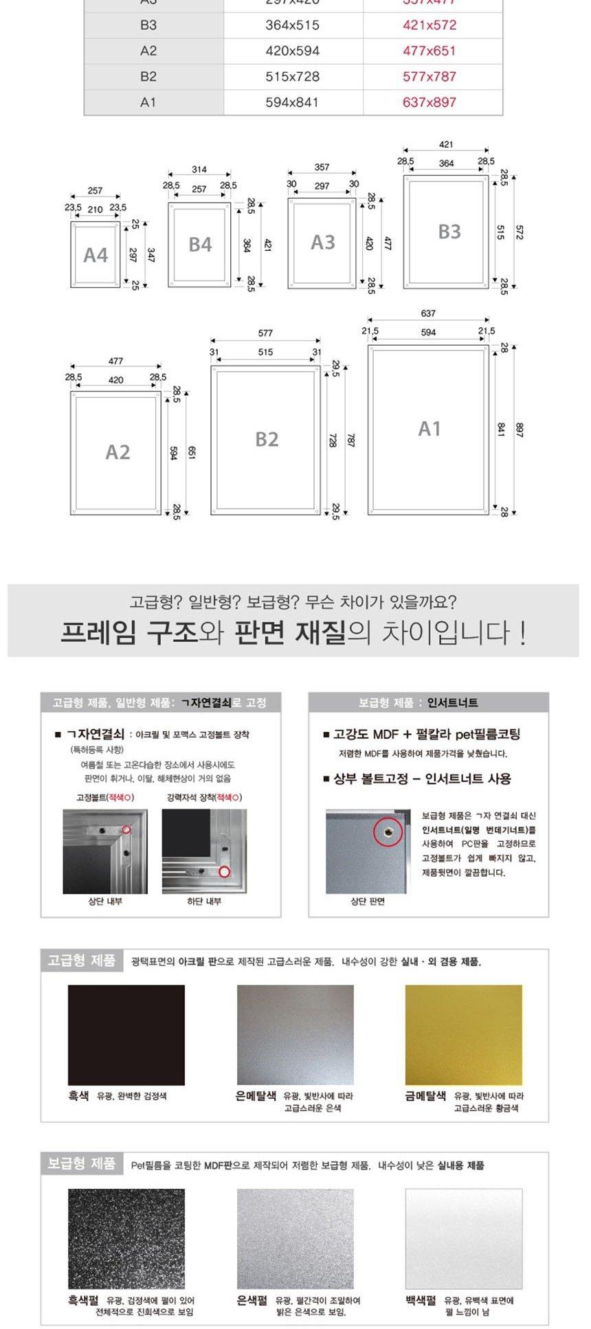 삼화 보급형 자석부착식 포스터스탠드 A3 WMMP-02Q 판촉 홍보 안내판 스탠드 포스터 메뉴판 안내 광고판 광고 간판 홍보물 문구