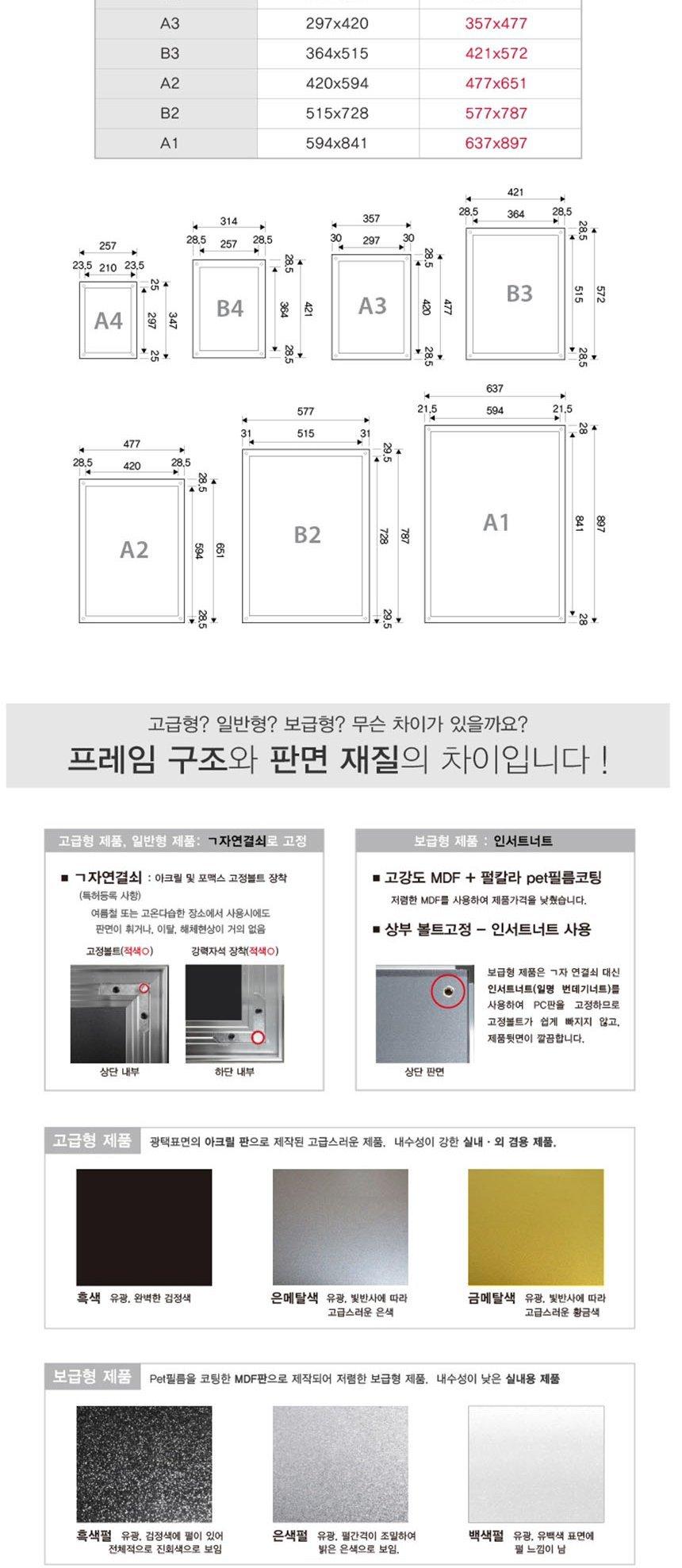 삼화 보급형 자석부착식 포스터스탠드 A3 SMMP-02Q 판촉 홍보 안내판 스탠드 포스터 메뉴판 안내 광고판 광고 간판 홍보물 문구