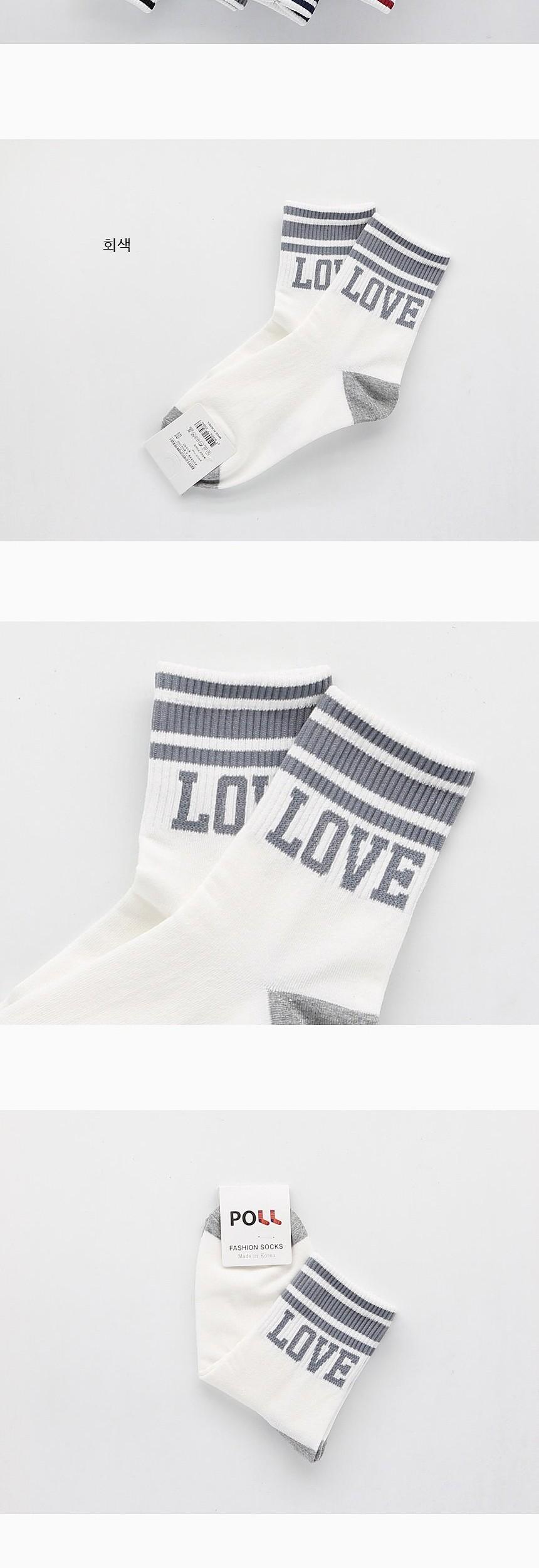 여성용 LOVE 중목양말 여자양말 그레이 1켤레 여성양말 여자양말 스니커즈양말 여성스니커즈양말 여자스니커즈양말 패션스니커즈양말 중목양말 여성중목양말 여자중목양말 패션중목양말