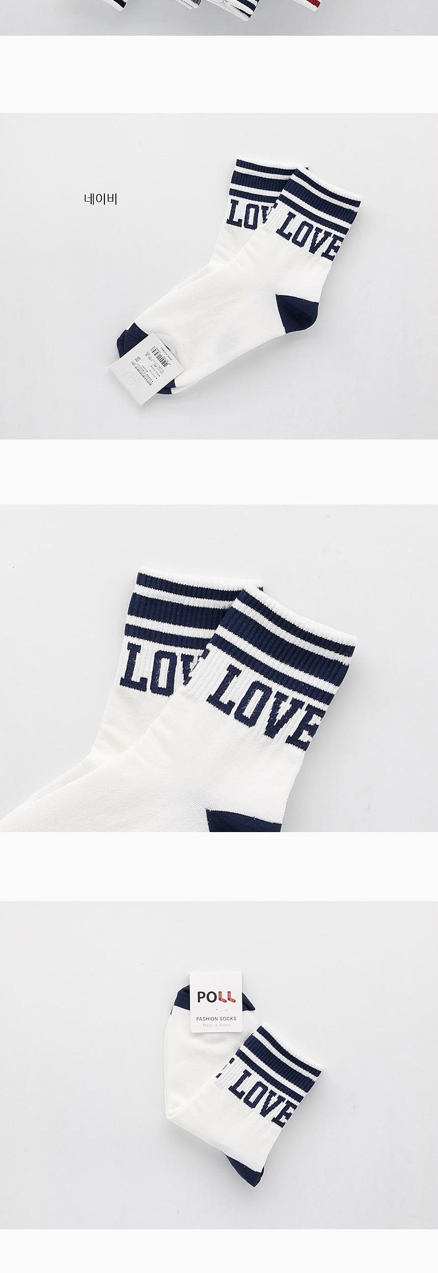 여성용 LOVE 중목양말 여자양말 네이비 1켤레 여성양말 여자양말 스니커즈양말 여성스니커즈양말 여자스니커즈양말 패션스니커즈양말 중목양말 여성중목양말 여자중목양말 패션중목양말