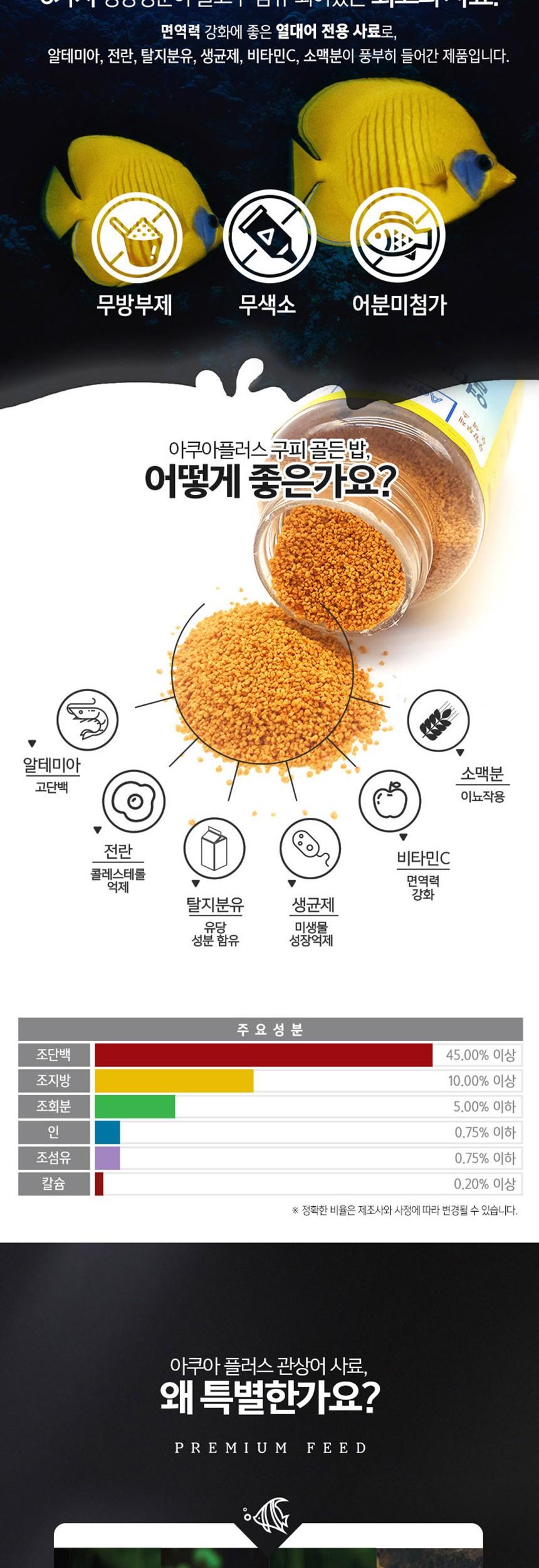 구피 골든밥 65g 구피 고급사료