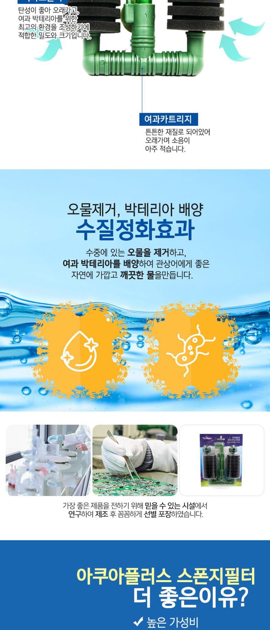 아쿠아 스펀지여과기 필터 AP-2831 수족관용