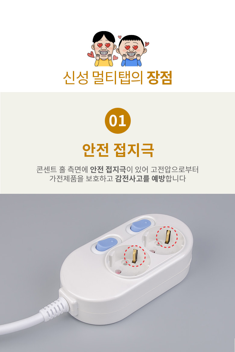 개별멀티탭 2구 5m 29-00639 (1C821) 멀티탭 가정용멀티탭 컴퓨터멀티탭 PC멀티탭 사무실멀티탭 콘센트 멀티콘센트 업소용멀티탭 식당멀티탭