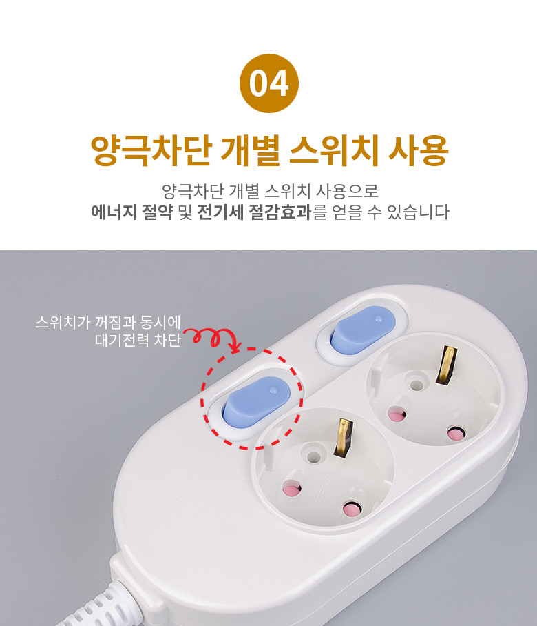 개별멀티탭 2구 5m 29-00639 (1C821) 멀티탭 가정용멀티탭 컴퓨터멀티탭 PC멀티탭 사무실멀티탭 콘센트 멀티콘센트 업소용멀티탭 식당멀티탭