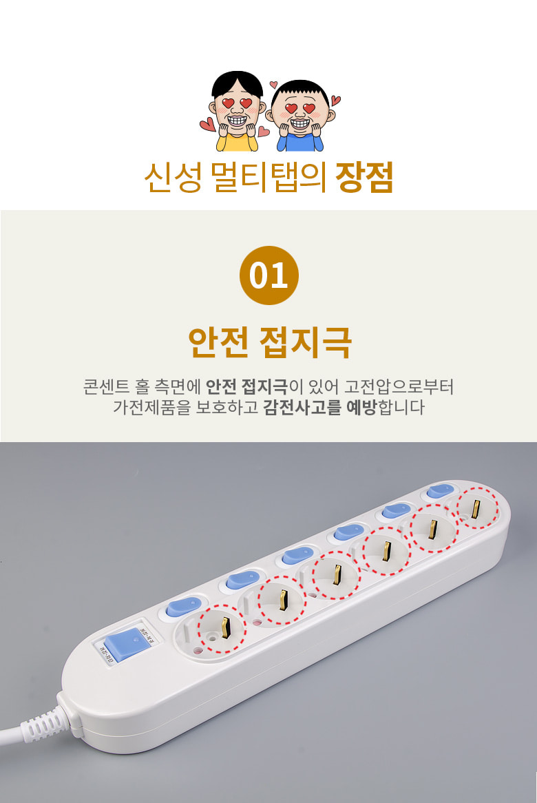 개별멀티탭 6구 3m 29-00650 (1C422) 멀티탭 가정용멀티탭 컴퓨터멀티탭 PC멀티탭 사무실멀티탭 콘센트 멀티콘센트 업소용멀티탭 식당멀티탭