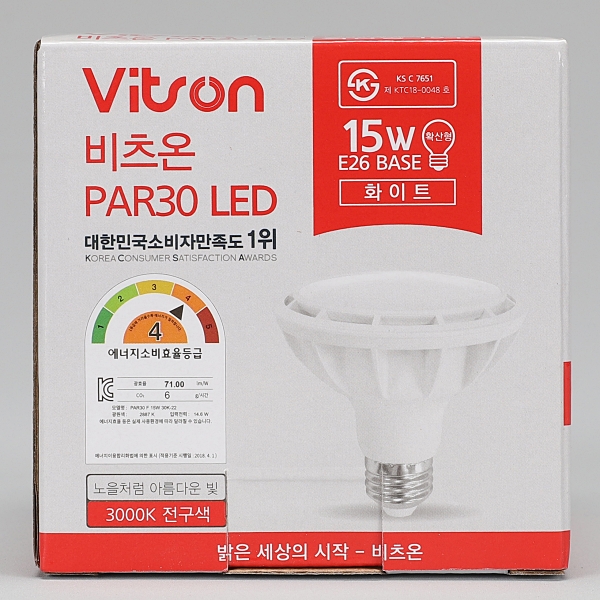 PAR30 LED W 화이트 15W 전구 확산형 in-380867 전구 LED전구 내장형전구 내장형LED램프 내정형LED전구 컨버터내장형램프 거실전구 사무실전구