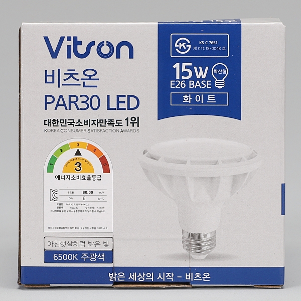 PAR30 LED W 화이트 15W 주광 확산형 in-380866 전구 LED전구 내장형전구 내장형LED램프 내정형LED전구 컨버터내장형램프 거실전구 사무실전구